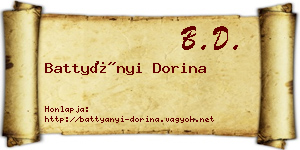 Battyányi Dorina névjegykártya
