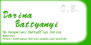 dorina battyanyi business card